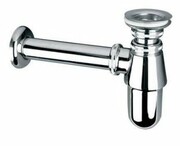 McAlpine Syfon umywalkowy z spustem chrom 200+255CB