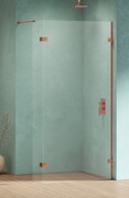 New Trendy Eventa Copper Shine kabina walk-in 160x200 cm jednoelementowa z dodatkową ścianką przejrzyste miedź połysk EXK-6541