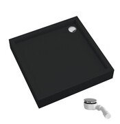 Schedpol Schedline Favory Plus brodzik kwadratowy 90x90x16cm Czarny Mat 3ST.F1K-9090/C/MG