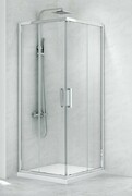 New Trendy New Praktic Kabina prysznicowa kwadratowa z drzwiami przesuwnymi 80x80x195 przejrzyste K-0465