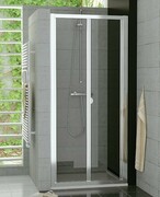 SanSwiss Top-Line Drzwi 2-częściowe 80-100cm profil biały TOPKSM20407