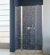 Grawer na szkle dla kabin Radaway wzór 02 letters