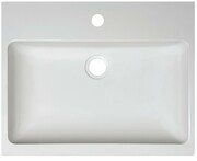 Sanplast Free Mineral umywalka prostokątna nablatowa z otworem Unbo-M/FREE 50x40x8 cm 640-280-1100-01-000