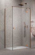 Radaway Essenza Kdj Brushed Copper kabina 90x70cm prawa szczotkowana miedź 1385044-93-01R/1384048-01-01