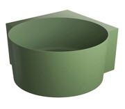 Omnires Ovo M+ wanna wolnostojąca narożna okrągła 120x120 cm olive mat OVO120WNOL