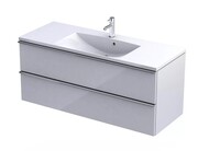 Oristo Etna szafka podumywalkowa wisząca 120x50x45 biały połysk OR52-SD2S-120-1