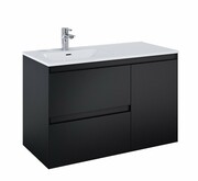 Elita Split szafka z umywalką i koszem cargo 100x63x46cm czarny mat 168151/145935