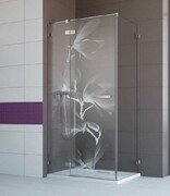 Grawer na szkle dla kabin Radaway wzór 04 magnolia
