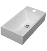 Omnires umywalka wisząca/nablatowa 50x25cm biała CORFUBP ___ RABAT W KOSZYKU! ___