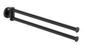 Roca Hotels wieszak ręcznikowy punktowy dwuramienny ścienny 40 cm Czarny Mat A817578C40