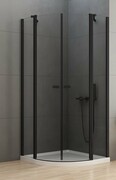 New Trendy New Soleo Black kabina półokrągła R55 90x90x195cm przejrzyste K-0539