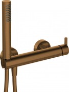 Deante SILIA Bateria prysznicowa z zestawem prysznicowym brąz szczotkowany BQS_C41M