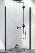 Radaway Nes Black KDD I kabina 80cm część lewa czarny mat/szkło przejrzyste 10021080-54-01L