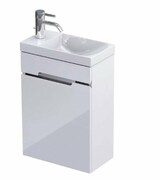 Oristo Silver szafka z umywalką 40x55x22cm biały połysk OR33-ZD1D-40-1-C