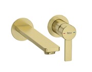 Roca Targa Bateria umywalkowa podtynkowa Brushed Gold (Everlux-PVD) A5A355FVA0