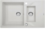 Deante Andante zlewozmywak 1,5-komorowy z krótkim ociekaczem albaster ZQN A513