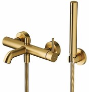 Omnires Y bateria wannowa z zestawem prysznicowym złoto szczotkowane Y1231GLB ___ RABAT W KOSZYKU! ___