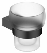 Vitalle BRESSO szklanka z uchwytem szkło mrożone czarny mat 3406030151