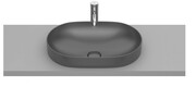 Roca FINECERAMIC umywalka wpuszczana w blat cienkościenna Round 55x37 onyx A327527640