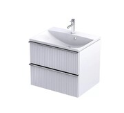 Oristo Etna szafka podumywalkowa wisząca Ryflowana 60x50x45 biały mat OR52-SD2S-60-2R