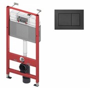 Tece stelaż podtynkowy TECEbase 112cm + wsporniki + przycisk czarny 9.400.407/9.240.407