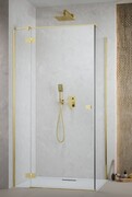 Radaway Essenza Kdj Gold kabina 90x100cm lewa szkło przejrzyste 1385044-09-01L/1384052-01-01