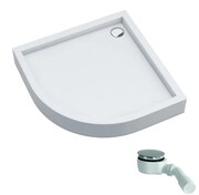 Schedpol Schedline Favory Plus brodzik półokrągły 80x80x16cm White Stone 3ST.F1O-8080/B/ST