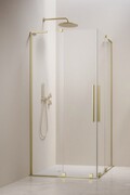 Radaway Furo SL Brushed Light Gold KDD kabina 120x120cm szczotkowane jasne złoto szkło przejrzyste 10305120-98-01L/10305120-98-01R