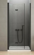 New Trendy New Soleo Black drzwi wnękowe bifold 90x195 cm przejrzyste lewe D-0223A