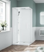 Novellini Glax 1 2.0 kabina standard 100x80 lewa biała G21A108SMFL-1UU