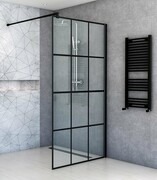 Sea Horse Easy In Black kabina Walk In 120x200 cm Nero BK251T12A6