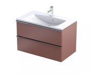 Oristo Etna szafka podumywalkowa wisząca Ryflowana 80x50x45 ceglany mat OR52-SD2S-80-19R