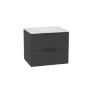 Excellent Tuto 2.0 szafka wisząca z umywalką AS 60x50x46,5 cm front gładki wysoki szary MLEX.2172.K.60.0236.GRGR