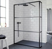 Riho Grid GB402 kabina prysznicowa Walk In 140cm czarna G004040121
