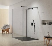 New Trendy New Modus Black kabina kwadratowa Walk-In 80x80cm przejrzyste EXK-0071/EXK-0078/EXK-0088