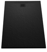 New Trendy Mori brodzik prostokątny z konglomeratu 100x80x3 cm czarny B-0403