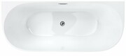 Corsan Mono wanna wolnostojąca przyścienna 150x75 cm biała + syfon klik-klak E-029MCH