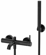 Omnires Y bateria wannowa z zestawem prysznicowym czarny półmat Y1231BL ___ RABAT W KOSZYKU! ___