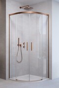 Radaway Idea 6 Brushed Cooper Pdd kabina 80x80cm szczotkowana miedź szkło przejrzyste 387139-01-01/387141-93-01