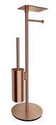 Omnires Modern Project stojak na papier i szczotkę toaletową z półką miedź szczotkowana MP60820CPB