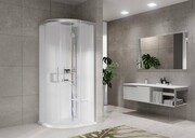 Novellini Glax 2 2.0 kabina masażowo-parowa 100x100 srebrna G22R109T5-1BB