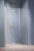 Radaway Nes Brushed Light Gold DWSB Drzwi wnękowe 120cm W4 lewe szczotkowane jasne złoto szkło przejrzyste 10044650-98-01L/10045550-01-01