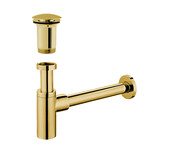 Omnires syfon umywalkowy z korkiem klik-klak złoty A706GL/A186GL ___ RABAT W KOSZYKU! ___