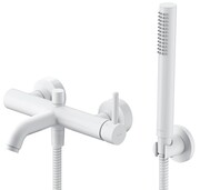 Omnires Y bateria wannowa z zestawem prysznicowym biały mat Y1231WM