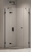 New Trendy Eventa Black Chrome kabina prysznicowa pięciokątna 90x90x200 cm przejrzyste lewa czarny połysk EXK-6290