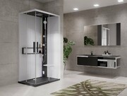 Novellini Glax 2 2.0 kabina masażowo-parowa 100x80 prawa czarna G22A198DM5-1HU