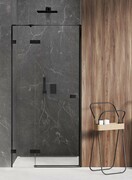New Trendy Avexa Black drzwi wnękowe 80x200 cm przejrzyste lewe EXK-1546