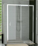 SanSwiss Top-Line TOPS2 Drzwi 2-częściowe rozsuwane 140cm profil srebrny TOPS214000107