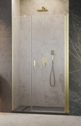 Radaway Nes Brushed Gold Dws drzwi wnękowe 90cm prawe szczotkowane złoto szkło przejrzyste 10028090-99-01R