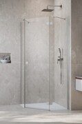 Radaway Essenza Ptj Brushed Nickel kabina pięciokątna 90x100cm prawa szczotkowany nikiel 1385010-91-01R/1385056-01-01